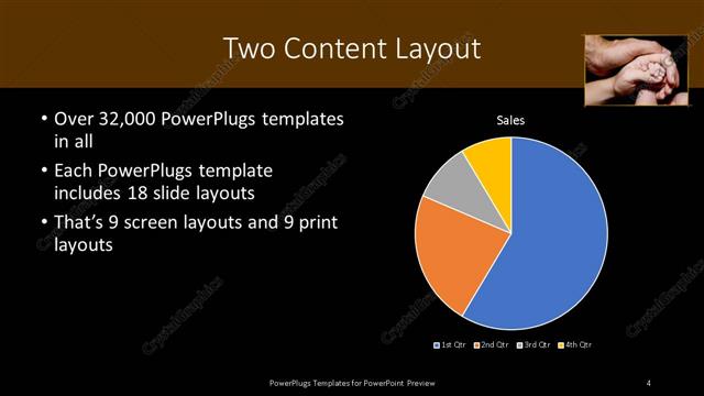 Two Content presentation slide layout