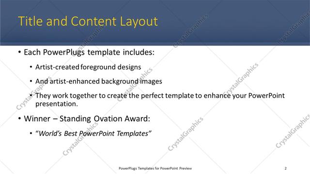Title and Content presentation slide layout