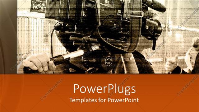  Presentation with journalism - News camera operator, journalism, reporting, photography