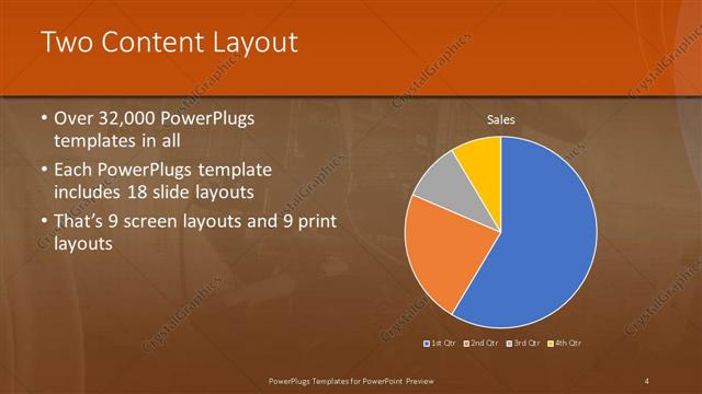 Two Content presentation slide layout