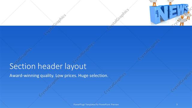 Section Header presentation slide layout