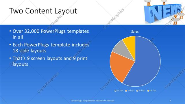Two Content presentation slide layout