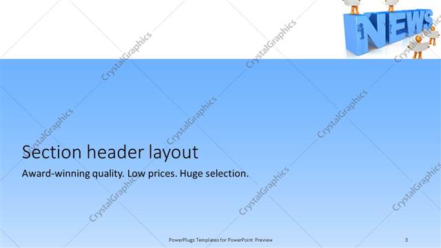 Section Header presentation slide layout