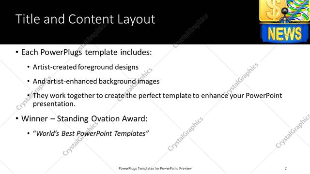 Title and Content presentation slide layout