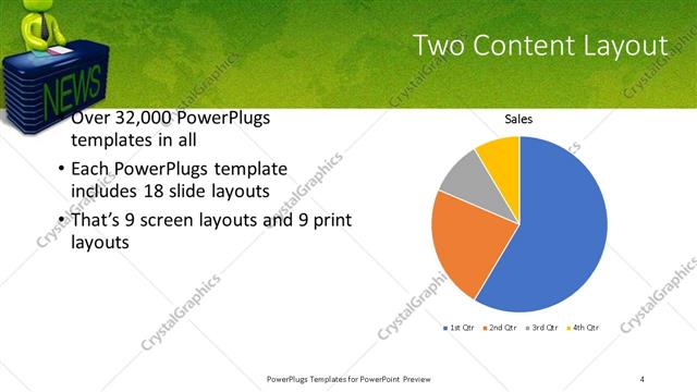 Two Content presentation slide layout