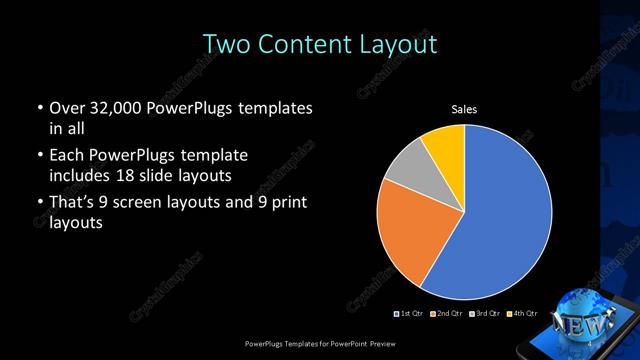 Two Content presentation slide layout
