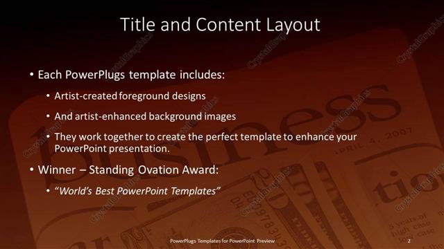 Title and Content presentation slide layout