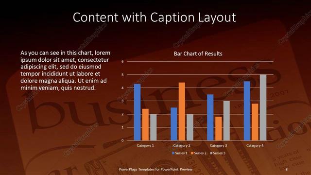 Content with Caption presentation slide layout