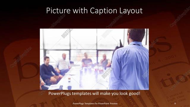 Picture with Caption presentation slide layout