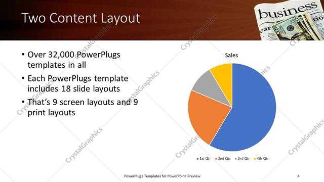 Two Content presentation slide layout