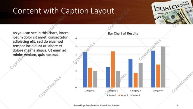 Content with Caption presentation slide layout