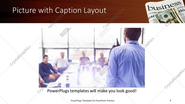 Picture with Caption presentation slide layout