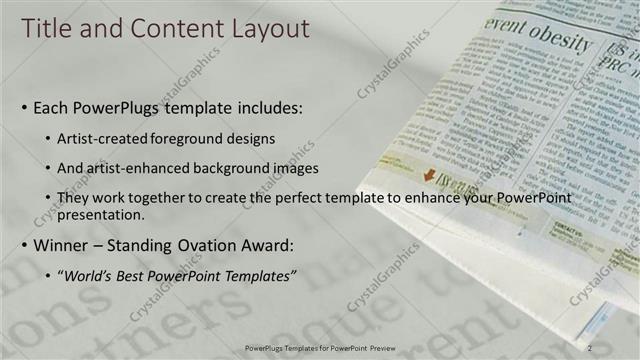 Title and Content presentation slide layout