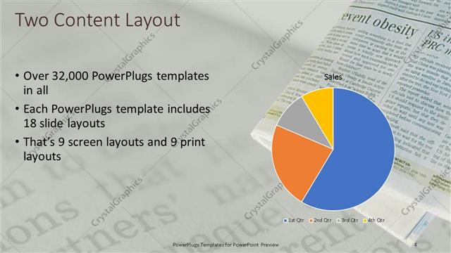 Two Content presentation slide layout