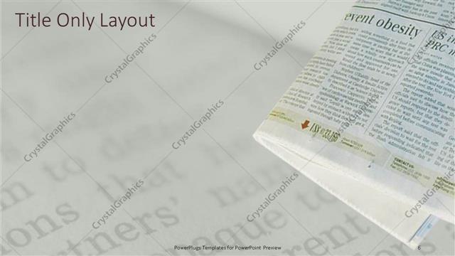 Title Only presentation slide layout