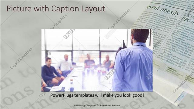 Picture with Caption presentation slide layout