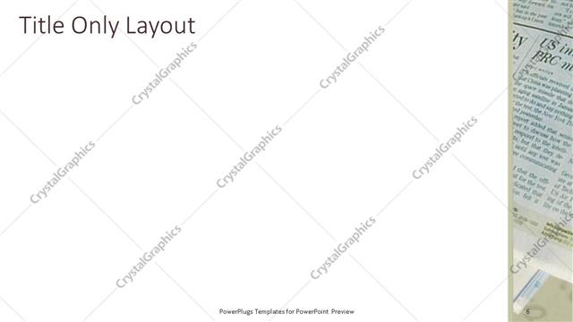 Title Only presentation slide layout