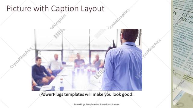 Picture with Caption presentation slide layout