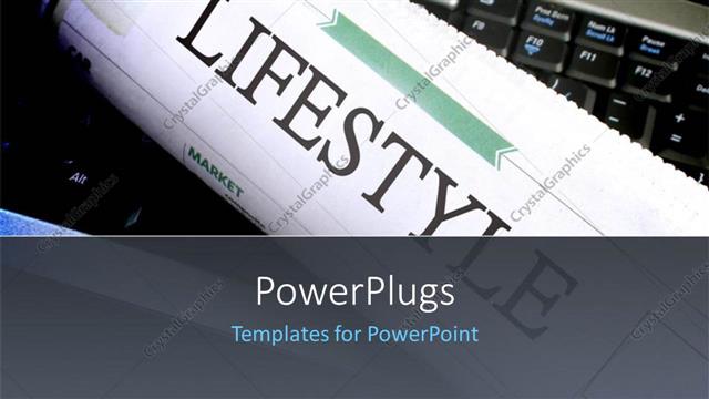  Presentation with news - A newspaper with a text that spells out the word 