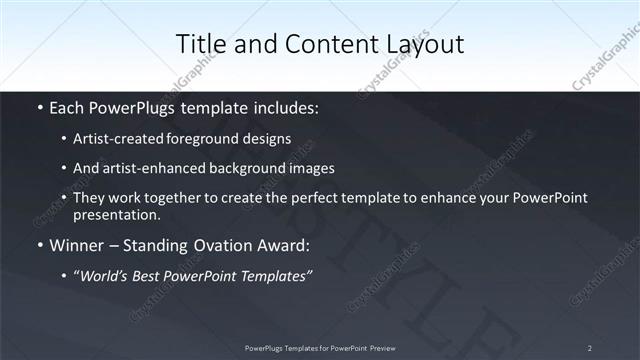 Title and Content presentation slide layout