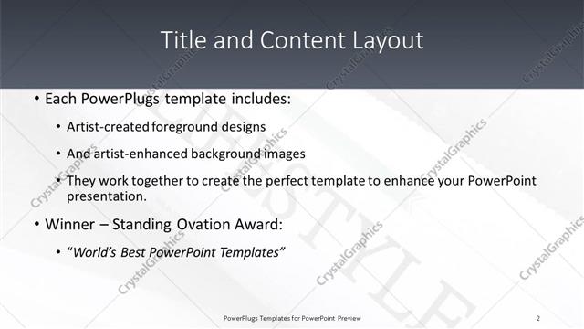 Title and Content presentation slide layout