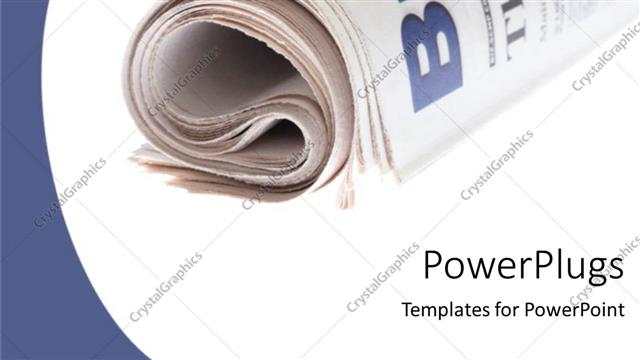  Presentation with newspaper - A newspaper with white background and place for text