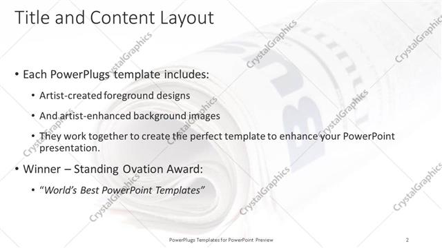 Title and Content presentation slide layout