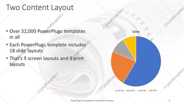 Two Content presentation slide layout