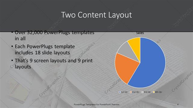 Two Content presentation slide layout