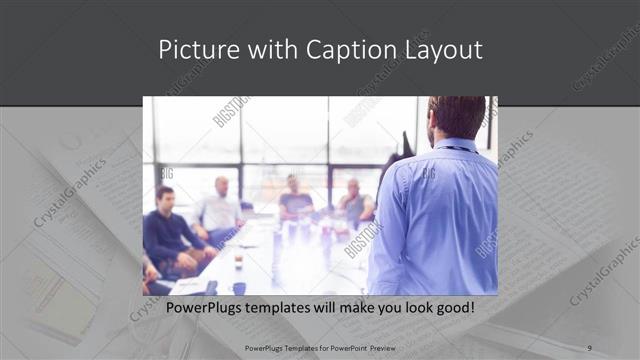 Picture with Caption presentation slide layout