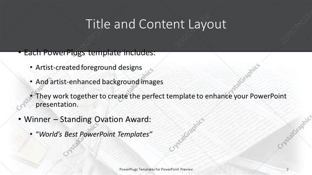 Title and Content presentation slide layout