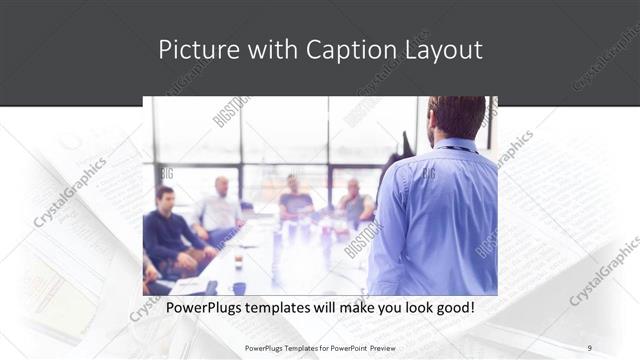 Picture with Caption presentation slide layout