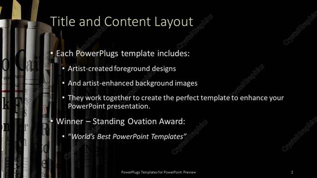 Title and Content presentation slide layout