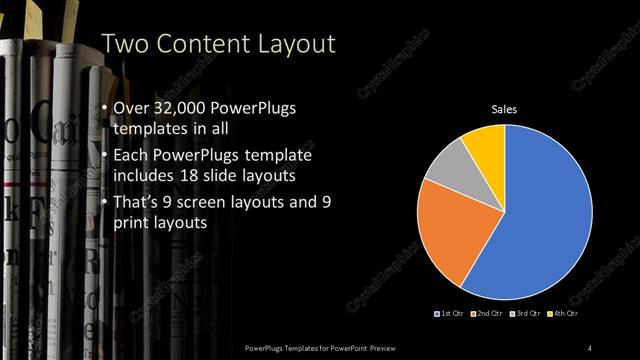 Two Content presentation slide layout