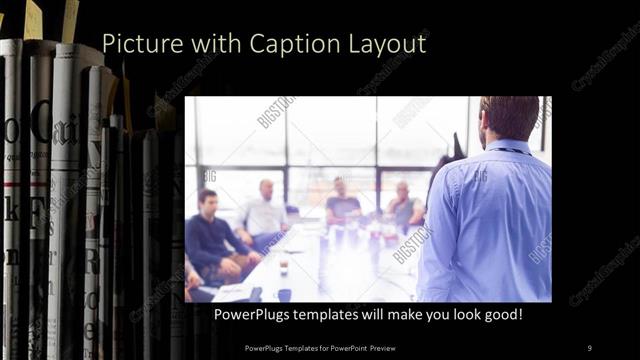 Picture with Caption presentation slide layout