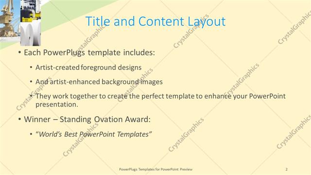 Title and Content presentation slide layout