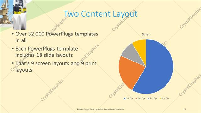 Two Content presentation slide layout