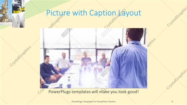Picture with Caption presentation slide layout