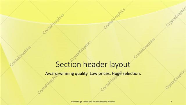 Section Header presentation slide layout