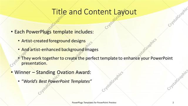 Title and Content presentation slide layout