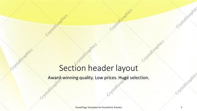 Section Header presentation slide layout