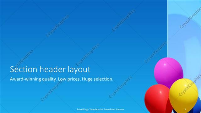 Section Header presentation slide layout
