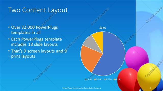 Two Content presentation slide layout