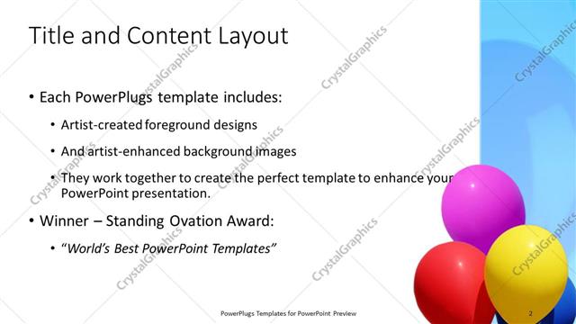 Title and Content presentation slide layout