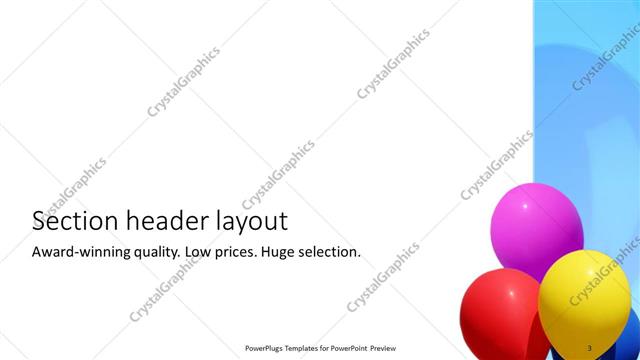 Section Header presentation slide layout