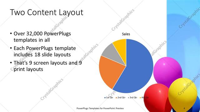 Two Content presentation slide layout