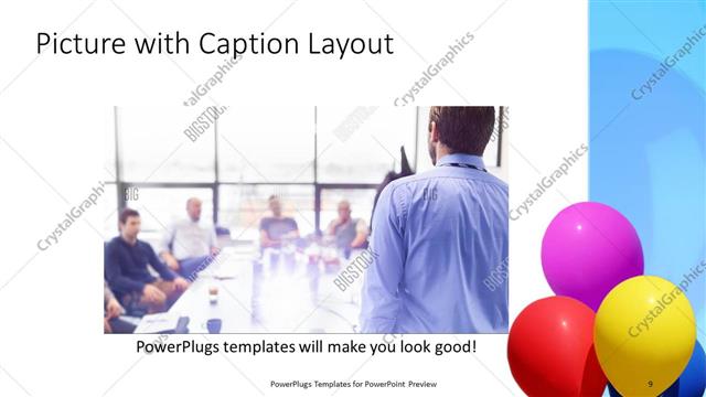 Picture with Caption presentation slide layout