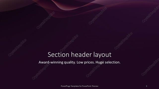 Section Header presentation slide layout