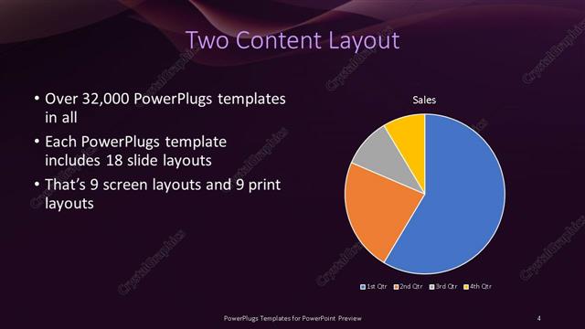 Two Content presentation slide layout