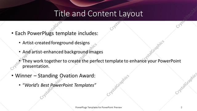 Title and Content presentation slide layout